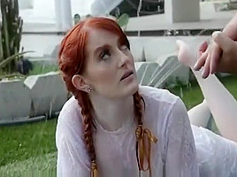 Barely Legal Ginger teen 18+ Bounces On a Huge Cock FULL - http://badbab club