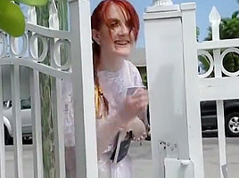 Barely Legal Ginger teen 18+ Bounces On a Huge Cock FULL - http://badbab club
