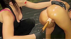 Bdsm Dildo Fucking With Two Sluts