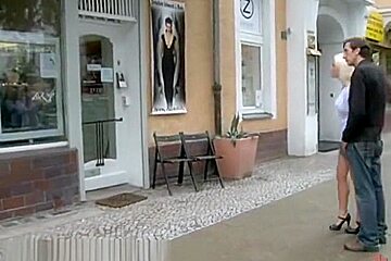Beautiful German Milf Bound and Fucked in Public