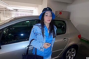 Beautiful Girl Fucks In The Parking Lot
