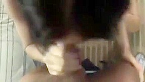 Beautiful girl sucks so big cock