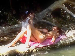 Beauty From France Loves Fucking Hard Near The Lake With Dark Haired