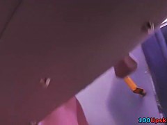 Beauty got upskirt discharged going in the street