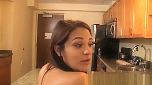 Beauty in the shower viewed before a plowing