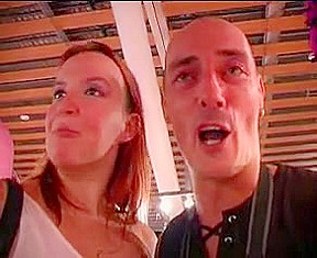 Belgian blows her husband and 2 dicks in erotic show