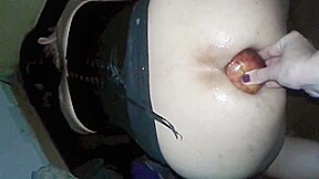 Bell shemale enjoys her extreme anal session