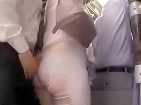 Big Jiggly Asian Butt Dry Humped On A Subway Train