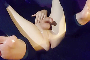 Big Oiled Cock Stroking With Raven Letrap
