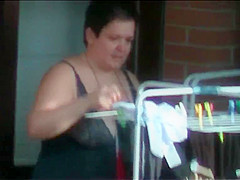 Big Tit Neighbor on balcony
