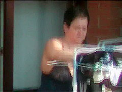 Big Tit Neighbor on balcony