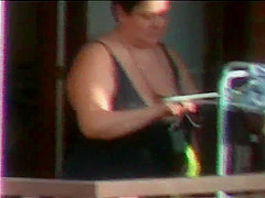 Big Tit Neighbor on balcony