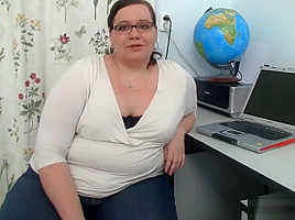 Big belly teacher fucks stud