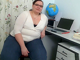 Big belly teacher fucks stud