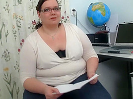 Big belly teacher fucks stud
