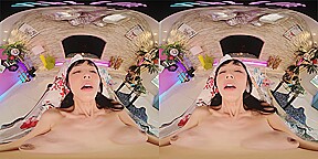 Big titty Asian hottie lets you watch her masturbate in VR