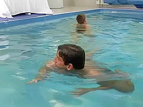 Bisexual by the pool