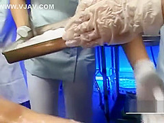 Bizarre Japanese medical exam with nude female patient