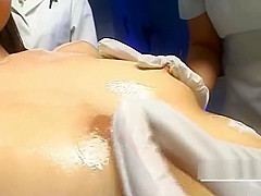 Bizarre Japanese medical exam with nude female patient