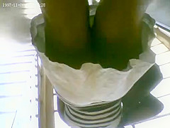 Black chick with a sweet ass coming out of the subway