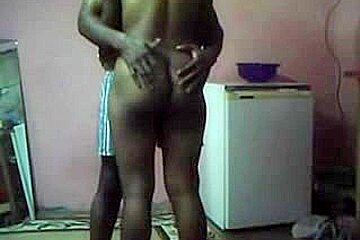 Black girlfriend undressed and stripping on camera