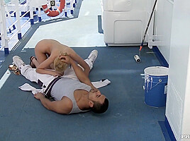 Blanche Has Her Boyfriend Give Her A Titty Fuck Before