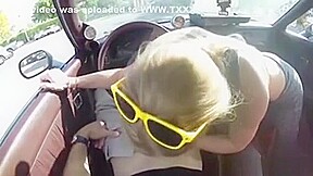 Blonde Bimbo Goes All The Way During The Test Drive