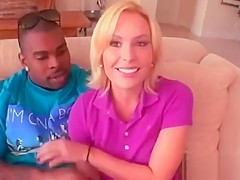 Blonde Bimbo Goes Crazy For A Hard Black Dong