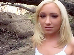 Blonde Bitch Wants To Fuck Outdoor