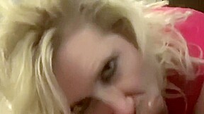 Blonde Cheating Wife Worships BBC