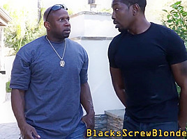 Blonde Creampied by Big Black Cock