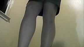 Blonde Secretary pantyhose