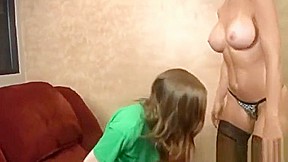 Blonde SierraLuv gives a handjob to young guy ALIVEGIRL