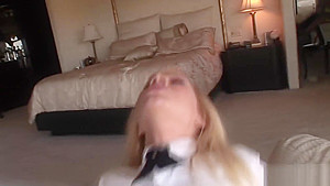 Blonde gets a big cock