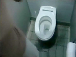 Blonde girl sucks dick in the bathroom