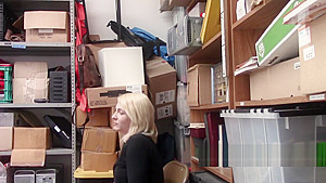 Blonde teen 18+ bitch riding officers cock to avoid legal problems