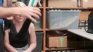 Blonde teen 18+ bitch riding officers cock to avoid legal problems