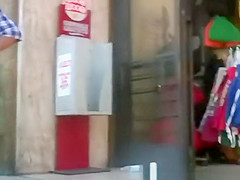 Blonde tourist chick upskirt