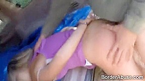 Blondie Bends Over To Bribe A Border Police Officer