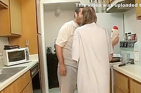 Blowjob in the kitchen