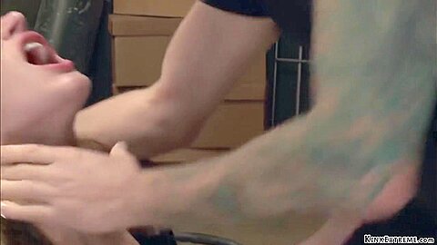 Bound Babe Gets Hairy Pussy Banged