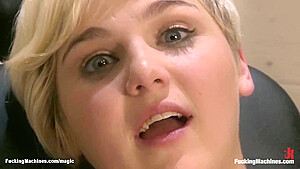 Bound Blond Dp Machine Fucked