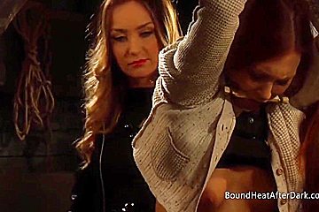 Bound Lesbian Slave Whipped And Spanked While Tied Up