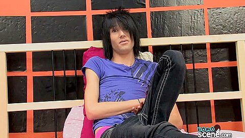 Brandon Wastes No Time Enjoying His Emo Cock - Brandon White