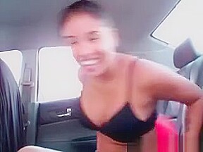 Brazilian Big Boobs Dressing On Backseat