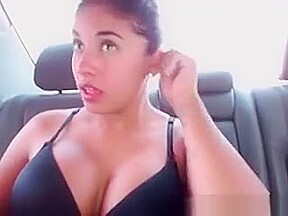 Brazilian Big Boobs Dressing On Backseat