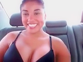 Brazilian Big Boobs Dressing On Backseat