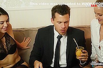Brunette Babe In Stockings Joins Swinger Couple For Hot Sex - Tiffany Doll