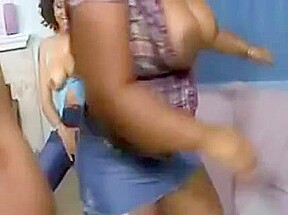 Bunch of Black women sucking off stripper