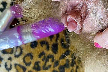 Bunny Vibrator Test Masturbation Pov Closeup Erected Big Clit Wet Orgasm Hairy Pussy 14 Min